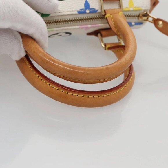 LOUIS VUITTON Monogram Multicolor Mini Speedy Hand Bag White M92645 Auth 101826V - Picture 8 of 16